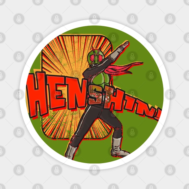 Henshin Hero 1971 v2 Magnet by Doc Multiverse Designs